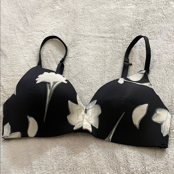 Auden Other - Auden Black and White Floral Nursing  Bra, No Underwire